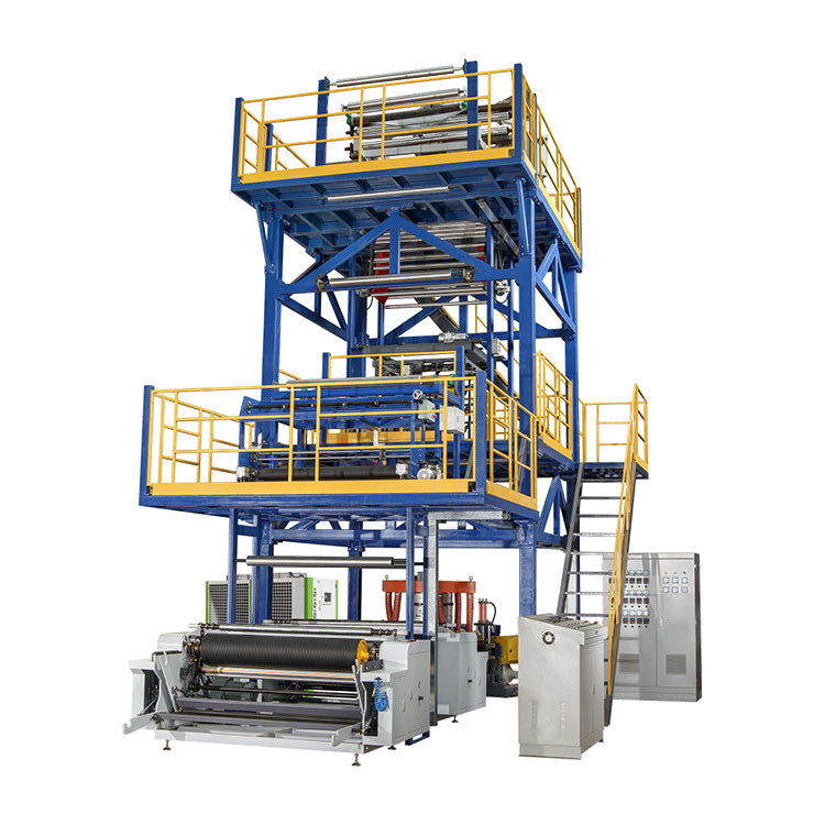 plastic blown film plant Three Layer Co-Extrusion Blown Film Machine | HDPE LDPE LLDPE PE PP