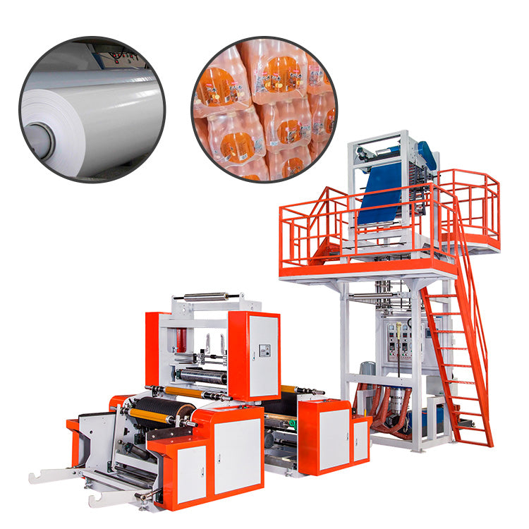 PSRW50-600 Biodegradable Hdpe Ldpe Pe Agricultural Plastic Film Blowing Machine With Double Winder Film Making Machine For Greenhouse