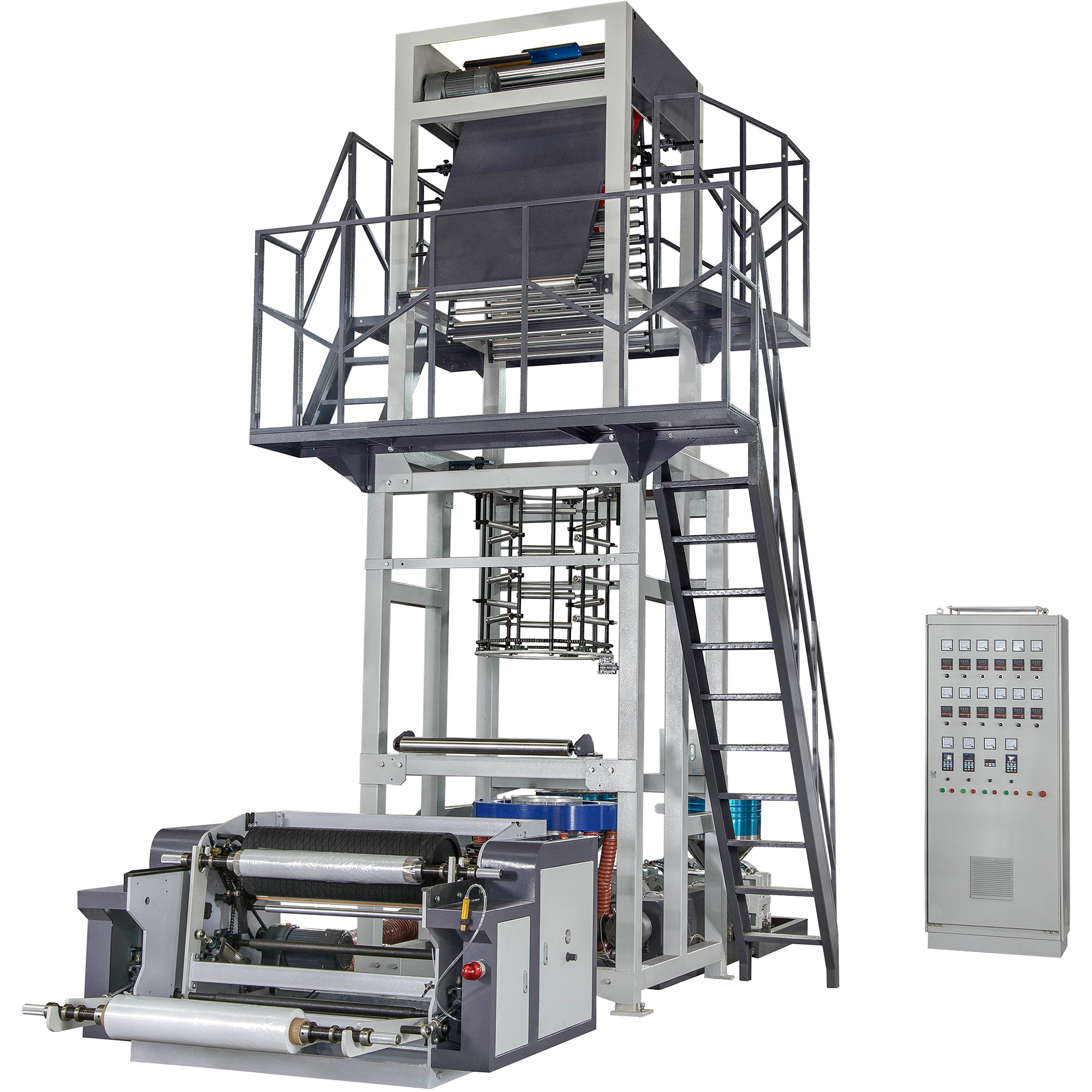 SJ50×2-900、SJ55×2-1200 ABA吹膜机系列（带自动换卷收卷）